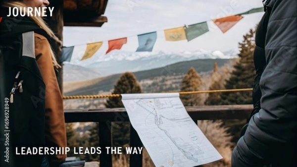 Obraz Scenic Journey with Leadership and Guidance in Nature's Embrace
