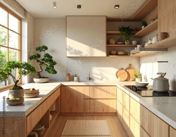 Obraz style kitchen, minimalist and warm