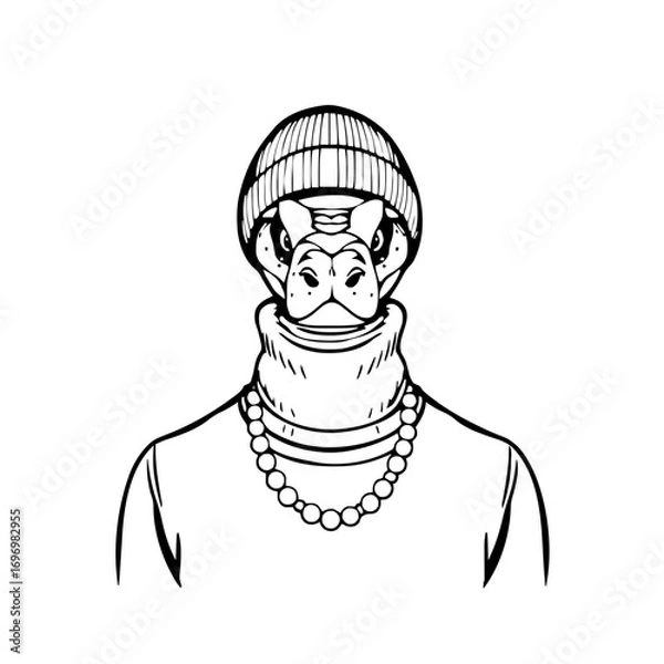 Fototapeta Cobra Turtleneck Beanie #411