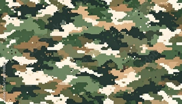 Obraz Abstract pixelated camouflage pattern