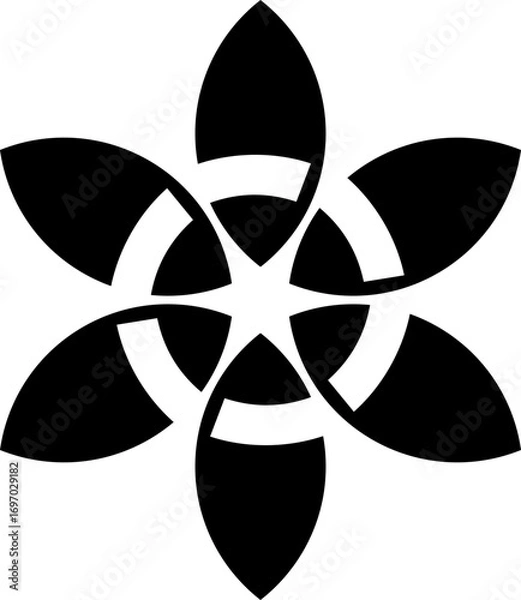 Obraz radiation symbol on black background