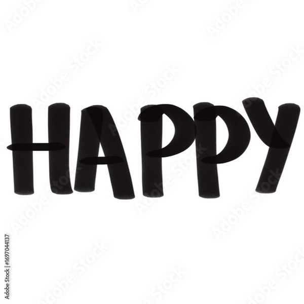 Obraz Marker abstract Happy text icon