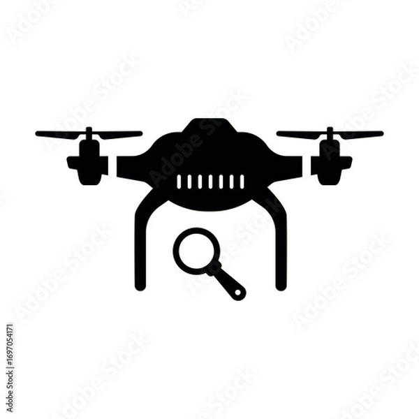 Fototapeta Search Drone Icon