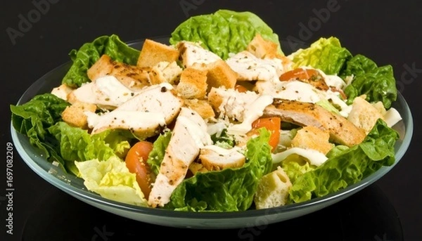 Fototapeta Fresh Caesar salad, close-up