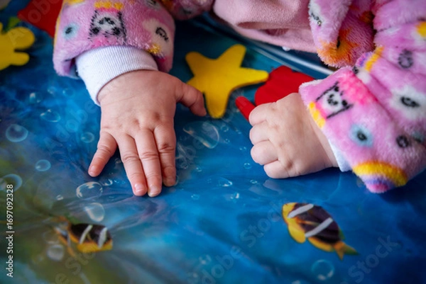 Obraz child playing with toys