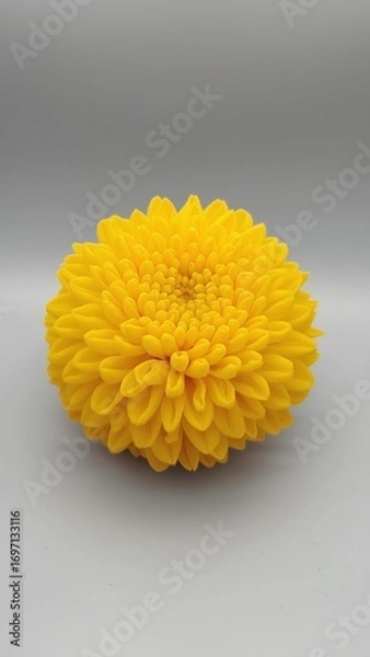 Obraz Yellow melon carving shaped like a chrysanthemum flower