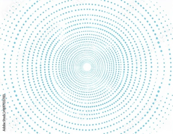 Fototapeta Radial Blue Halftone Pattern