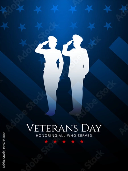 Fototapeta Happy Veterans Day United States of America background vector illustration