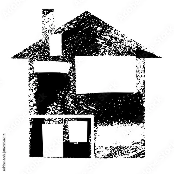 Obraz Vector Abstract house with geometric shapes.