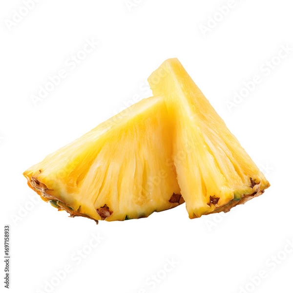 Fototapeta Pineapple slices close up isolated