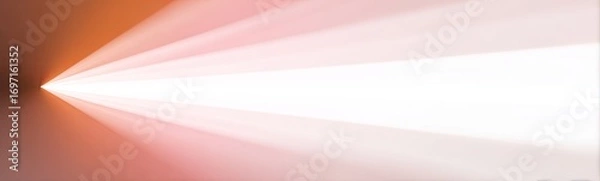 Obraz Light rays radiating outward, creating a spotlight effect with a soft, pinkish-orange gradient