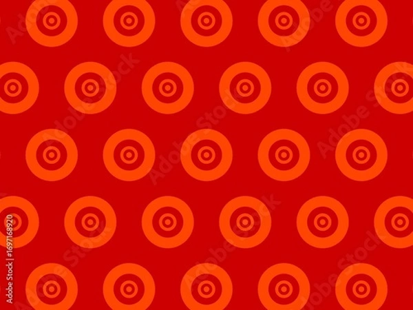 Fototapeta Vibrant concentric circles in shades of red.