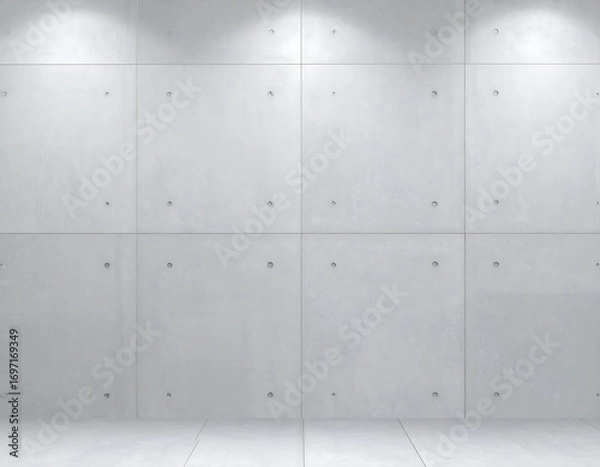 Obraz Light gray concrete wall, empty room