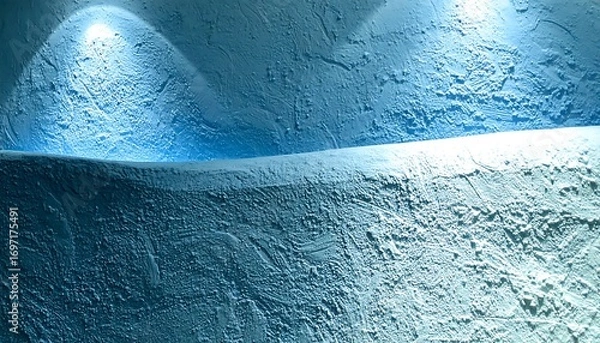 Obraz Light illuminates textured blue wall