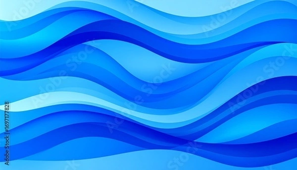 Obraz Abstract wavy blue background