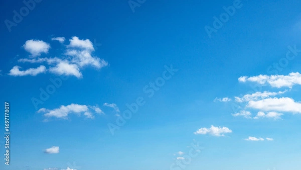 Fototapeta 青空と白い雲の背景素材