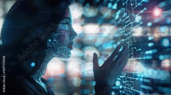 Obraz Digital interface interaction