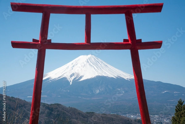 Obraz 富士山と天空の鳥居
