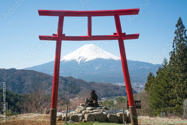Obraz 富士山と天空の鳥居
