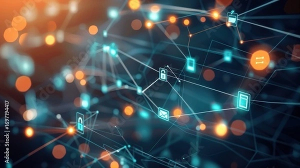 Obraz Abstract technology network