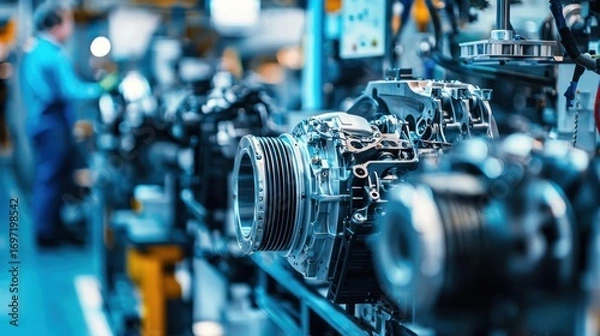 Obraz Engine assembly line