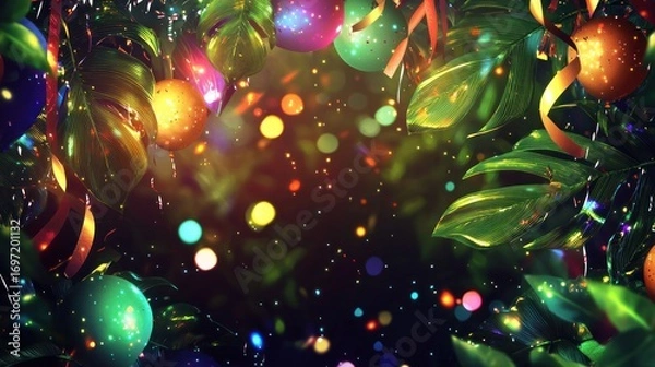 Obraz Festive tropical background