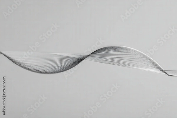 Fototapeta this artwork features intricate winding thin lines that dance gracefully across clean background