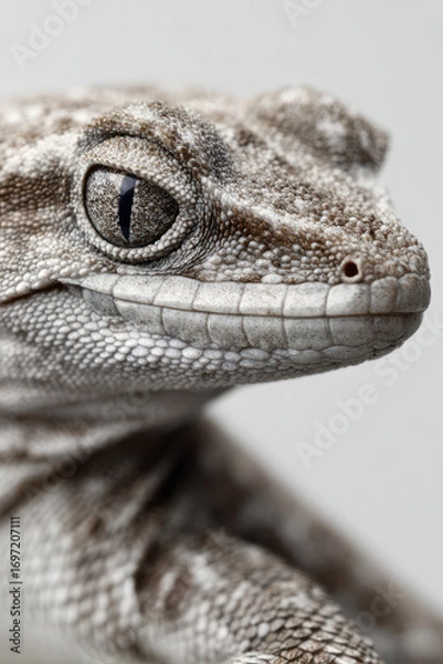 Fototapeta captivating portraits of top  reptiles emphasizing intricate textures of their skin against clean minimalist