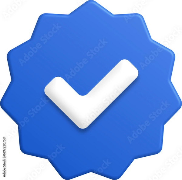 Obraz Validation and approval checkmark symbol