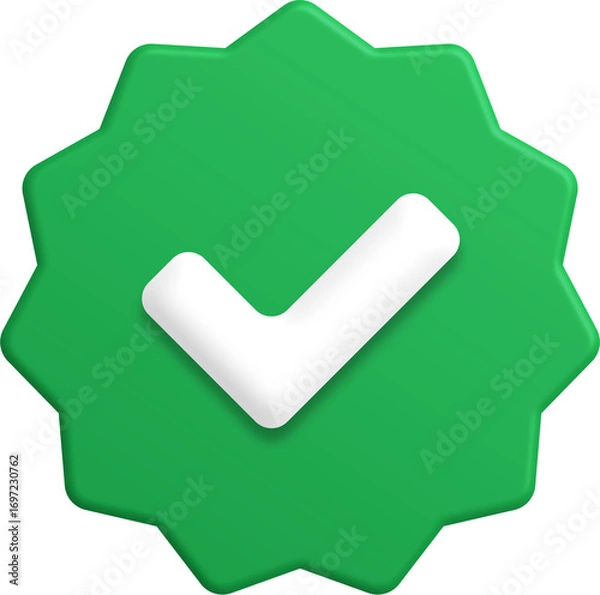 Obraz Validation and approval checkmark symbol