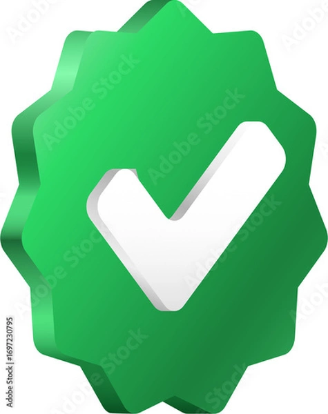 Obraz Validation and approval checkmark symbol