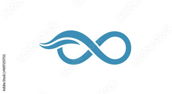 Fototapeta Serenity Waves Infinite: An abstract illustration embodying eternal movement and flow  of life