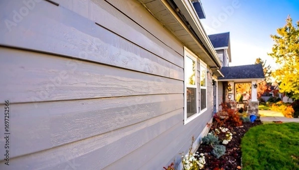 Obraz Gray siding on a house