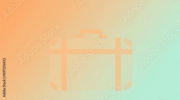 Fototapeta Vintage Suitcase Soft Gradient.