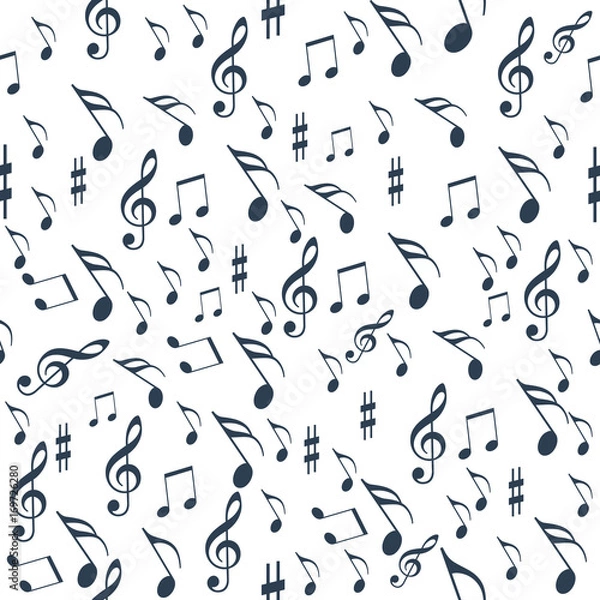 Fototapeta seamless pattern music