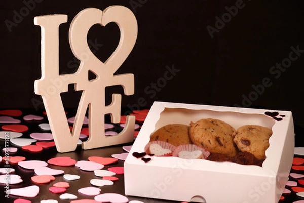 Obraz Cookies with LOVE sign