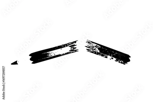 Fototapeta Vector Broken pencil with rough brushstrokes.