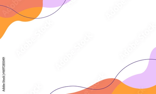 Fototapeta abstract trendy curvy shape frame background