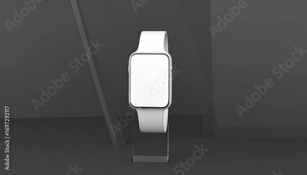 Obraz White Smartwatch Mockup on Acrylic Stand