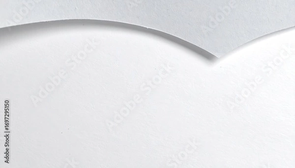 Fototapeta White Torn Paper Texture with Curled Corner