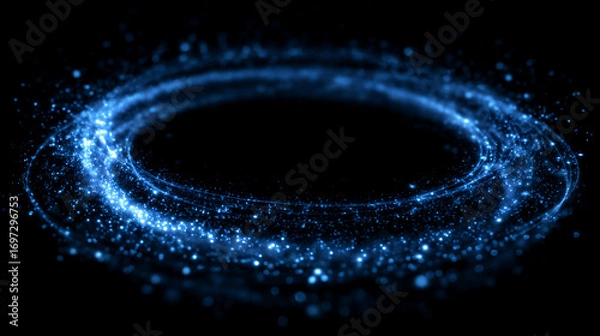 Obraz 青い光のサークル