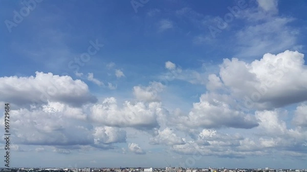Fototapeta low level cloud and sky line.