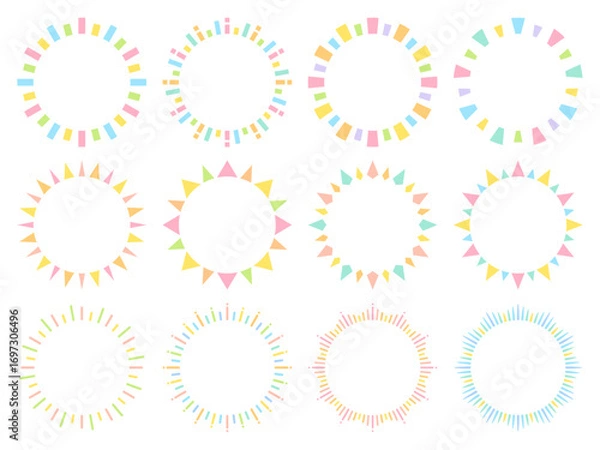 Obraz カラフルな強調リングフレームセット