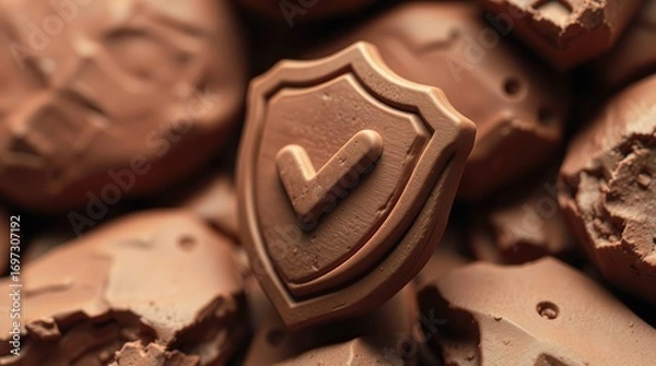 Obraz Chocolate Shield Symbol.