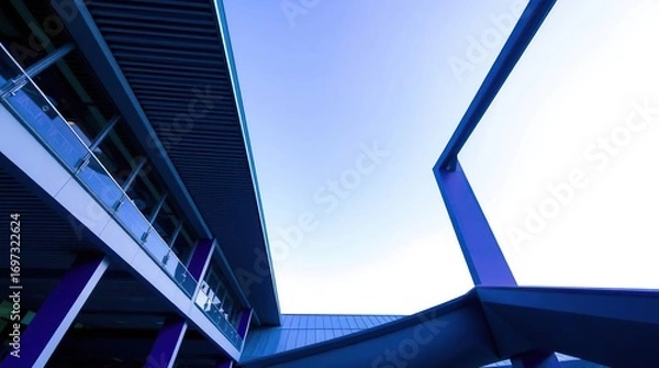 Obraz Modern Architecture Blue Structure.