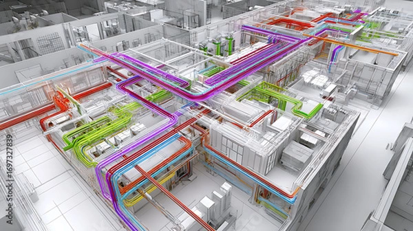 Obraz Genetic Algorithms for Efficient HVAC Routing in 3D BIM Models