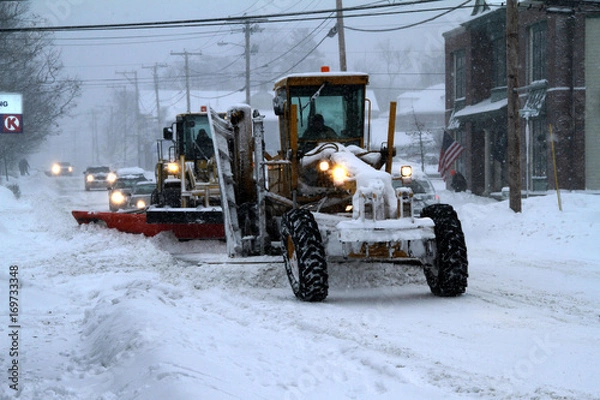 Obraz Snowplows, Bar Harbor, Winter 2013