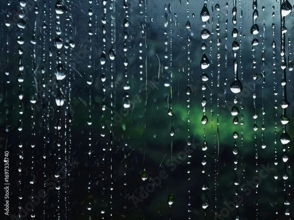 Obraz rain drops on window