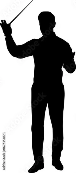 Obraz Music Conductor Silhouettes