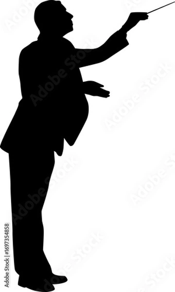 Obraz Music Conductor Silhouettes